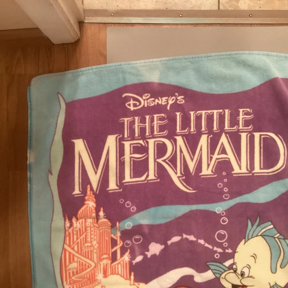 Vintage Little Mermaid beach towel